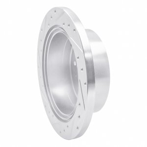 Mitsubishi Montero Brake Rotor (1) - Rear Right - R1 Concepts - Drilled & Slotted - Silver - `90-`04